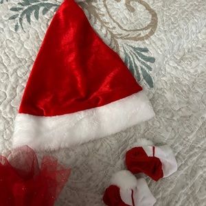 Newborn santa hat and tutu